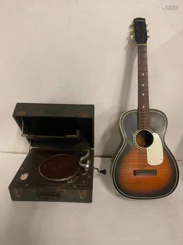 Silver tone Acoustic Guitar & Victrola etc