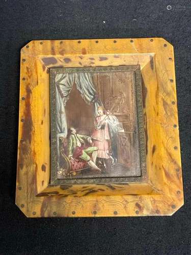 Framed Miniature Renaissance Painting