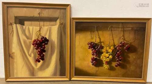 Pair of Samuel Diaz Prints "Hanging Grapes"