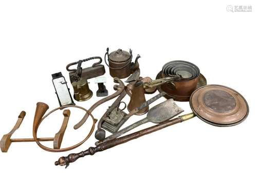 Big Lot incl. Copper Graduated Pots, Early Kettle etc