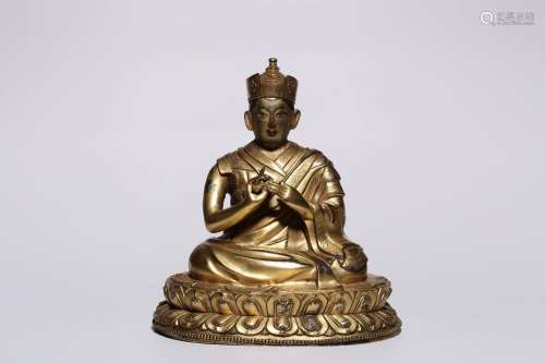 T's statue: copper and gold4 jins of 18 CM high 16.8 CM ...
