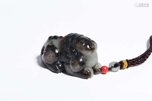 Hetian jade belt ooze encounter to a noble black and white10...