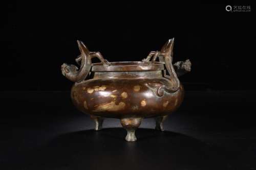 : home treasure, copper foetus Jin Longer censerSize: 14 cm ...