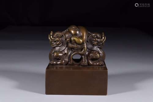 : "the treasure" bronze dragon button bullae13.7 c...