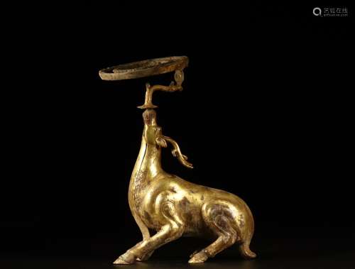 : gold sika deer lampSize: 27.7 cm long and 18.5 cm wide and...