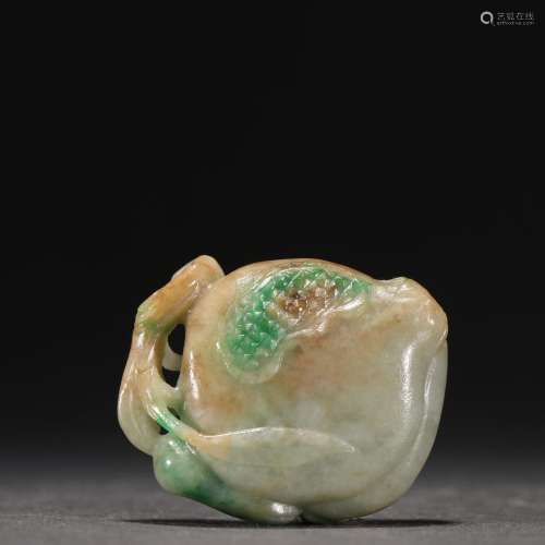 Old pomegranate jadeite carvings.Specification: high 4.7 ㎝ 3...