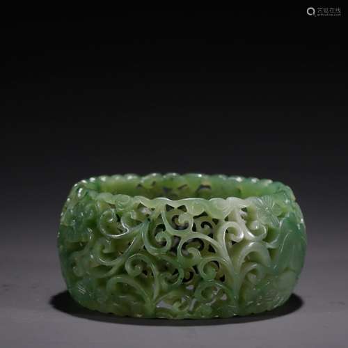 Hetian jade flower bracelet around branchesSpecification: a ...