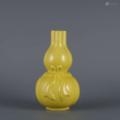 And yellow glaze ribbon melon ling three tube bottle gourd b...