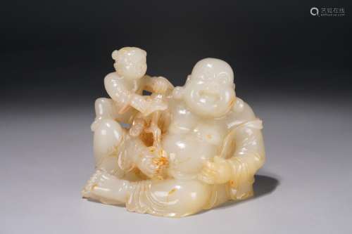 Maitreya furnishing articles, hetian jade the boy playLength...