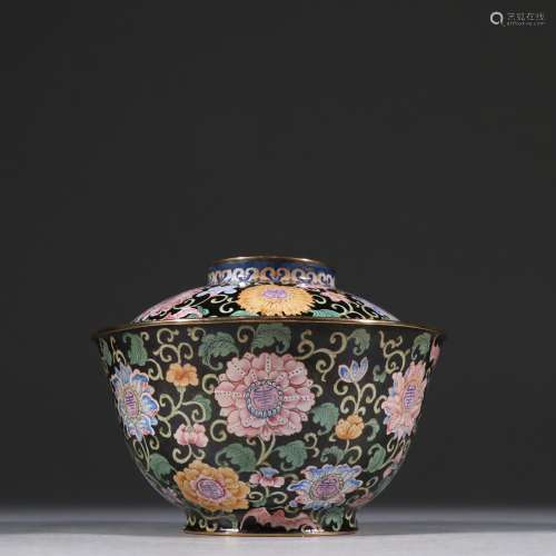 Copper painted enamel tureen group long-lived decorative pat...