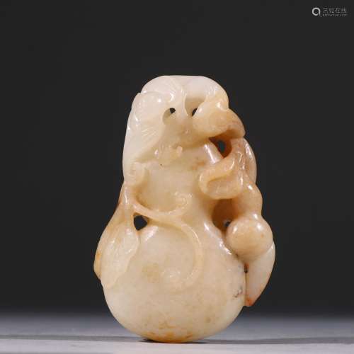 On the evening of hetian jade gourd carvingSpecification: lo...