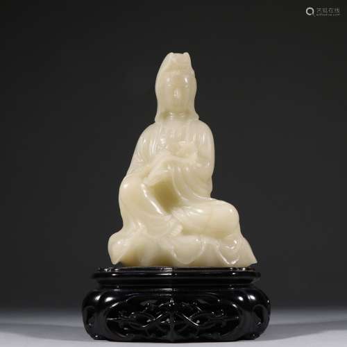 White lotus guanyin caveSpecification: 17.3 cm high 10.2 cm ...