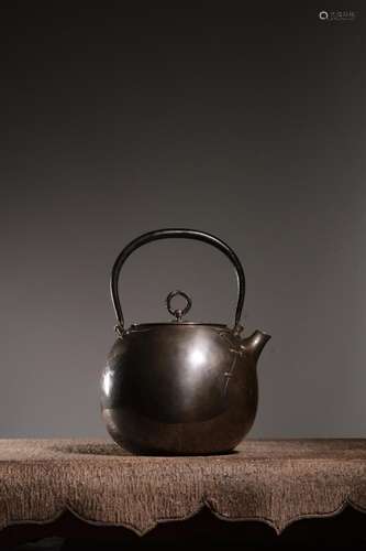 Showa period, "kamei a patch grain iron the silver potS...