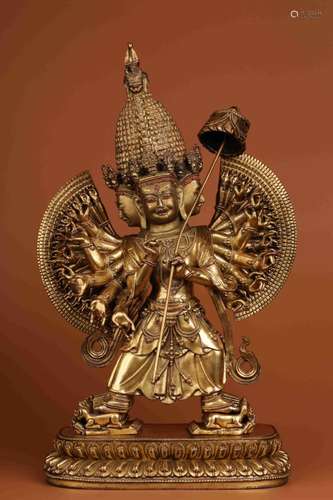 . Copper gilding, the great white umbrella mother-buddhaSpec...