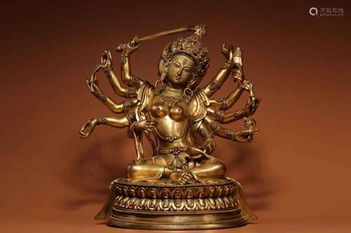 , copper expectant mother Buddha statuesSpecification: 33.5 ...