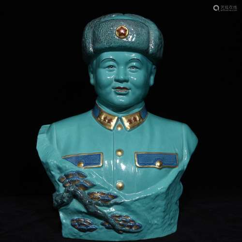 During the cultural revolution a hoard of glaze statue of le...