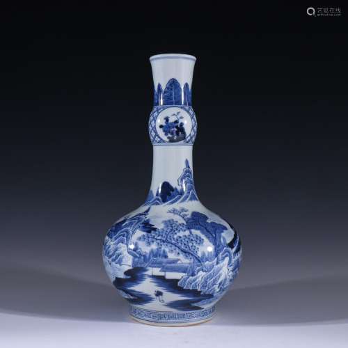 Blue and white landscape characterSpecification: high 28 cm ...