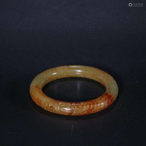 Hetian jade belt ooze carved dragon braceletSpecification: 5...