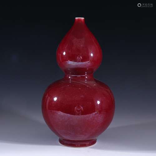 Red glaze element face the gourd bottleSpecification: high 3...