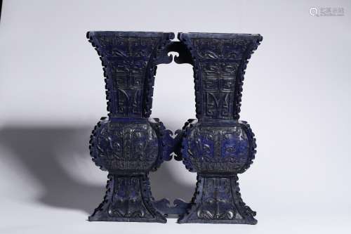 : lapis lazuli gluttonous grain the halberd flower vase with...