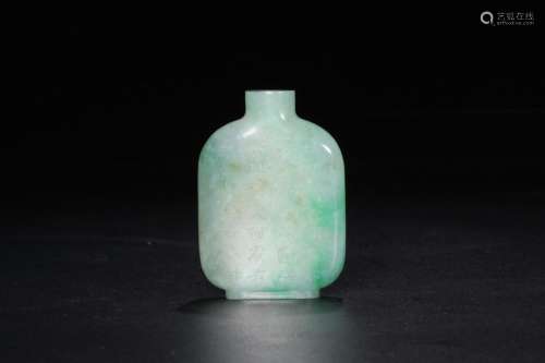 Jade: verse snuff bottlesSize: 5.8 cm wide and 4.1 x 1.3 cm ...