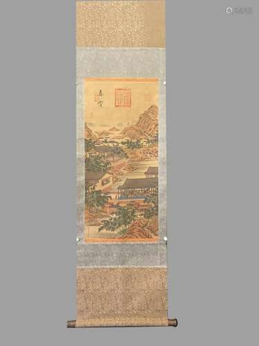 In the Qing Dynasty, Langsining's silk scenery stood upr...