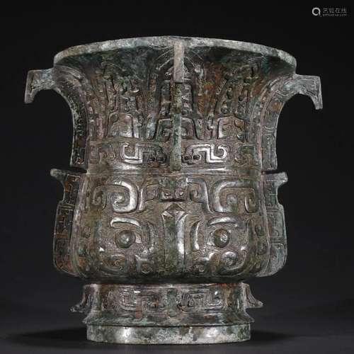 In ancient China, bronze animal face was used as a bottle