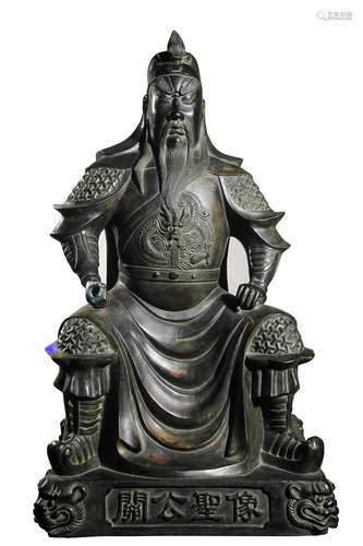 In the Qing Dynasty, the bronze statue of Guan Gong