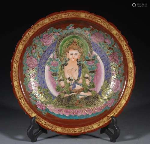 In the Qing Dynasty, Thangka plates