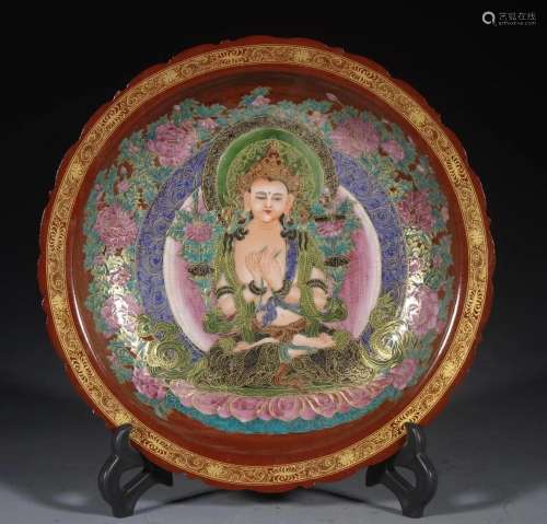 In the Qing Dynasty, Thangka plates