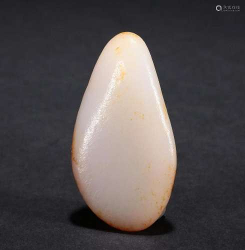 In the Qing Dynasty, Hetian jade seed material red skin raw ...