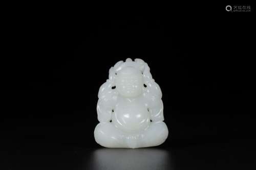 : hetian jade ruyi lad pendantSize: 5.9 cm wide and 4.7 x 2....