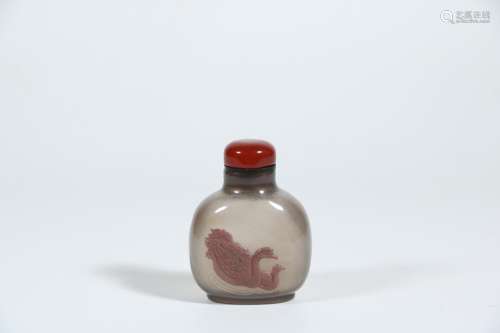 Qiao agate color goose figure snuff bottle waterSize: 5 cm w...