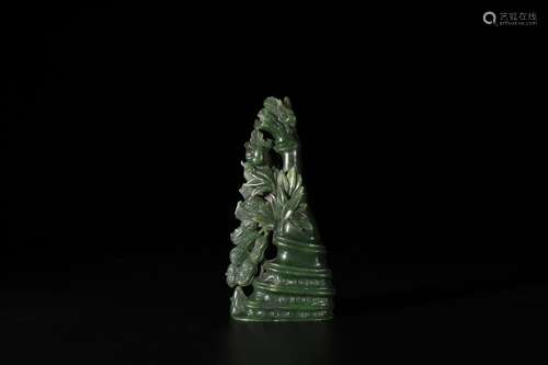 Night: hetian jade bamboo spirit bird furnishing articlesSiz...