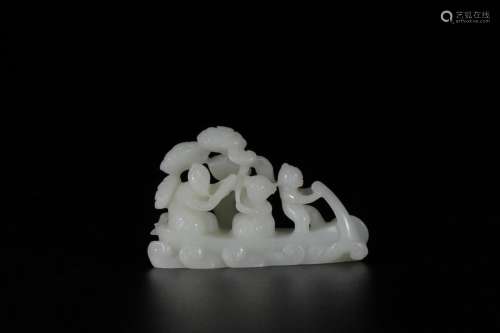 : hetian jade smooth furnishing articlesSize: 5.6 cm wide an...