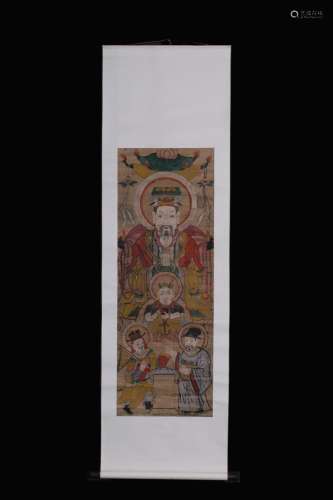 Taoist painting a picture of a total of 206 * 61 cm, paintin...