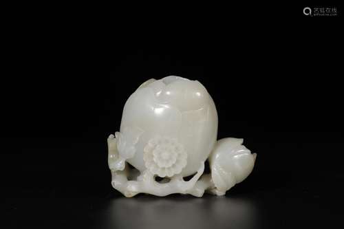 : hetian Bai Yushuang lotus washSize: 7.6 cm wide and 9.7 x ...