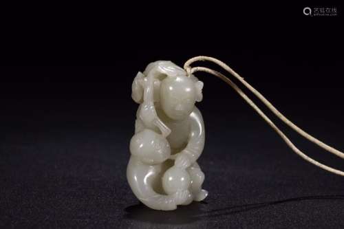 : hetian jade the boy play the pieceLong and 3.7 cm wide and...