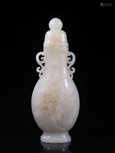 Overseas reflux hetian jade, beaming, "flower ear desig...