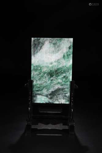 : the emerald sea YunLongWen plaqueSize: 36 cm high screen x...