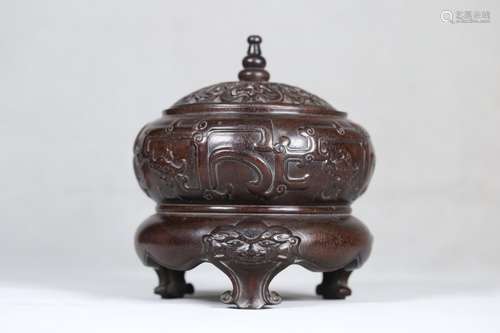 Night, red sandalwood wood dragon WenXiangLu, material quali...