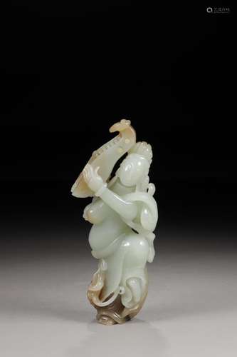 , hotan jade flying rebound pipa stands resembleSize: 6.3 x3...