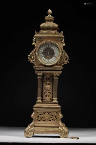 , copper western clockSize: 17.5 x17.5 x52cm weighs 4720 gTh...