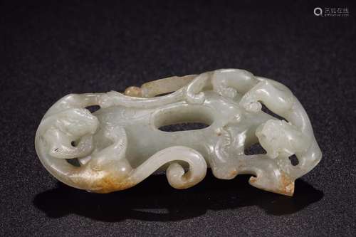 Hetian jade belt ooze therefore dragon heart PeggySize: 8.9 ...