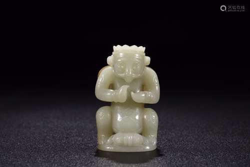 : hetian jade dapeng bird's statueSize: 3.7 cm wide and ...