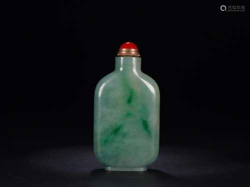 : jadeite snuff bottleSize: 4.6 cm long, 1.8 cm wide, 8.8 cm...