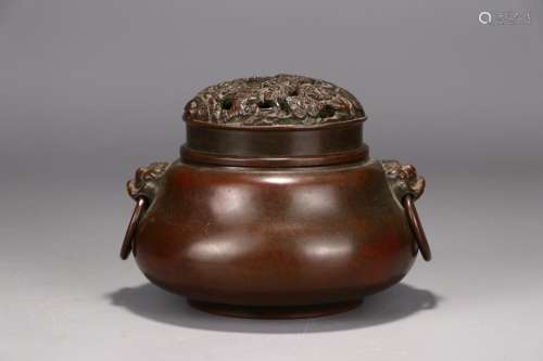 : "Chen Qiaosheng" bronze beast ear aroma stove15 ...