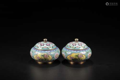 , "" copper foetus enamel flowers and grain warm h...