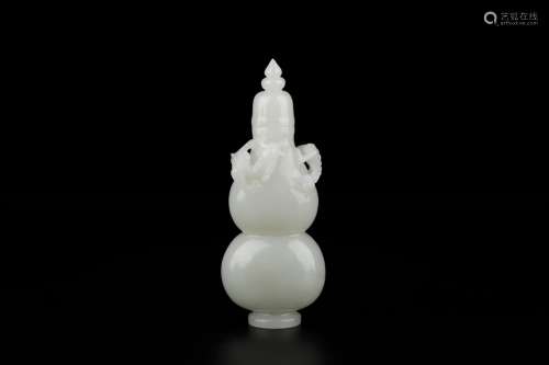 , hotan jade therefore dragon gourd bottle capSize: 16 cm hi...