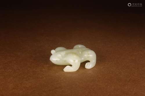 , hotan jade frog furnishing articlesSize: 5.1 x5.4 x1.6 cm ...